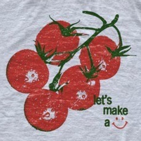 90s Tomato Graphic Shirt, Cottagecore Botanical Tee - Picture 2 of 4